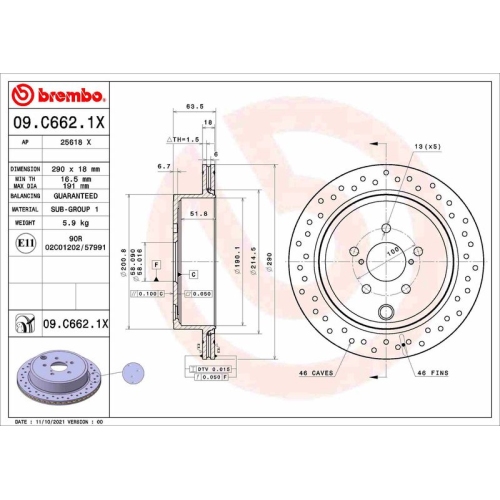 BREMBO Bremsscheibe XTRA LINE - Xtra