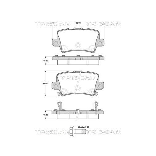 TRISCAN Bremsbelagsatz, Scheibenbremse
