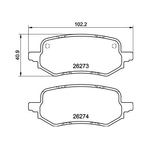 BREMBO Bremsbelagsatz, Scheibenbremse PRIME LINE