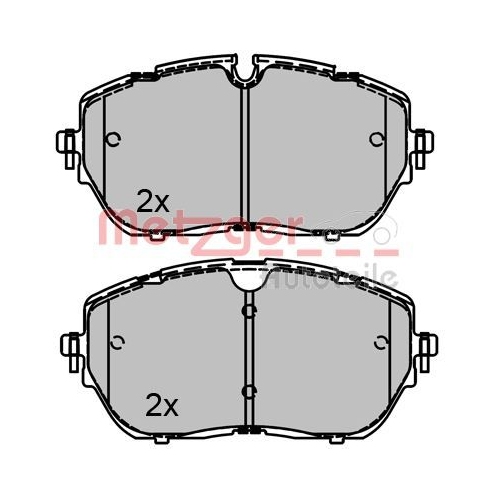METZGER Bremsbelagsatz, Scheibenbremse GREENPARTS
