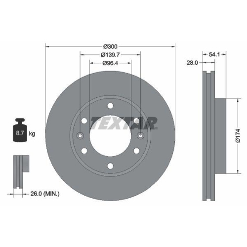 TEXTAR Bremsscheibe