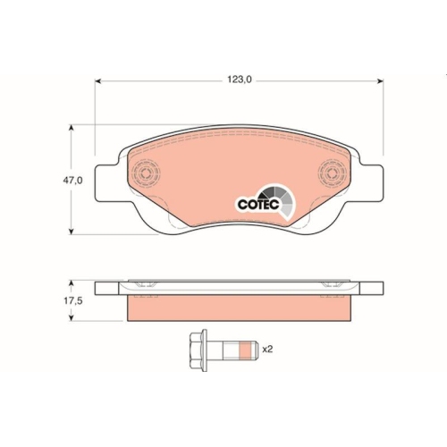 TRW Bremsbelagsatz, Scheibenbremse COTEC