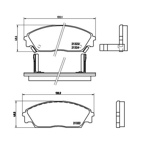 BREMBO Bremsbelagsatz, Scheibenbremse PRIME LINE