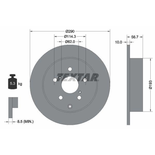 TEXTAR Bremsscheibe PRO