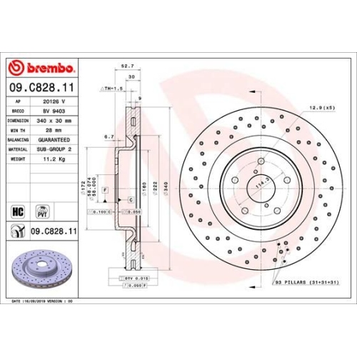 BREMBO Bremsscheibe PRIME LINE - UV Coated