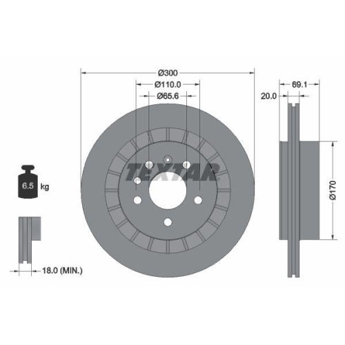 TEXTAR Bremsscheibe