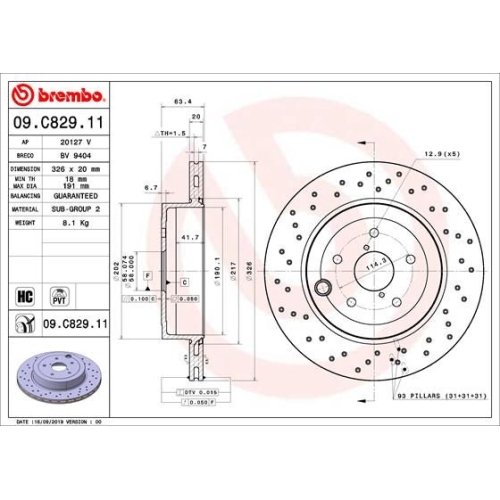 BREMBO Bremsscheibe PRIME LINE - UV Coated