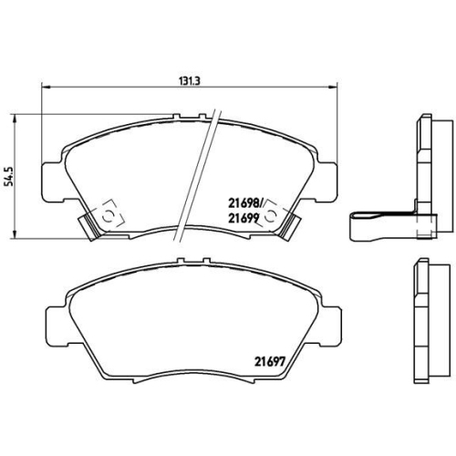 BREMBO Bremsbelagsatz, Scheibenbremse PRIME LINE