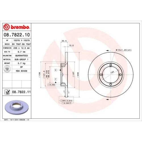 BREMBO Bremsscheibe PRIME LINE