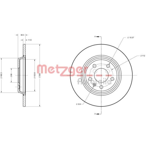 METZGER Bremsscheibe GREENPARTS