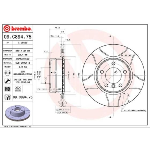 BREMBO Bremsscheibe XTRA LINE - Max