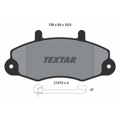 TEXTAR Bremsbelagsatz, Scheibenbremse