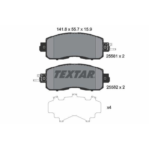 TEXTAR Bremsbelagsatz, Scheibenbremse
