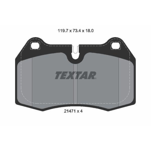 TEXTAR Bremsbelagsatz, Scheibenbremse Q+