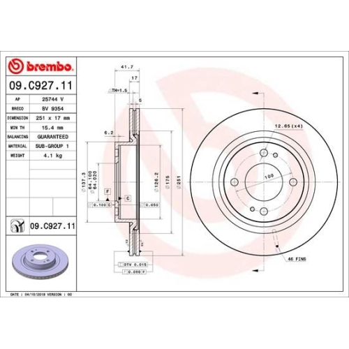 BREMBO Bremsscheibe PRIME LINE - UV Coated