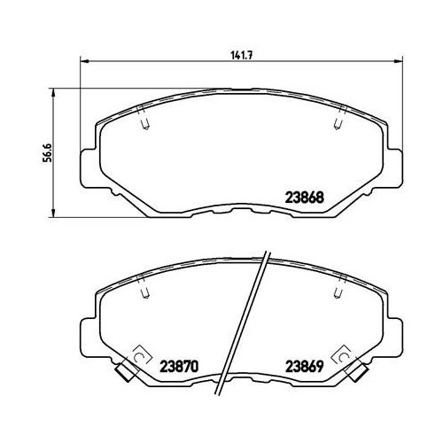 BREMBO Bremsbelagsatz, Scheibenbremse PRIME LINE