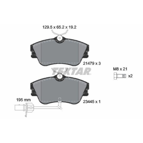 TEXTAR Bremsbelagsatz, Scheibenbremse Q+