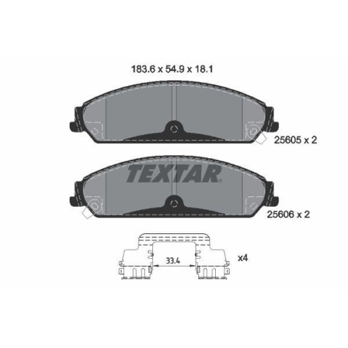 TEXTAR Bremsbelagsatz, Scheibenbremse Q+
