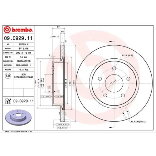 BREMBO Bremsscheibe PRIME LINE - UV Coated