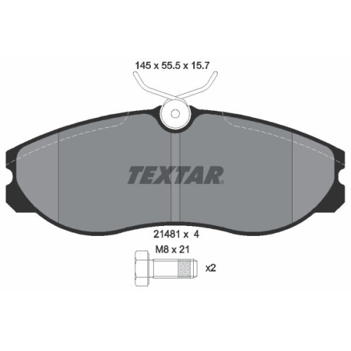 TEXTAR Bremsbelagsatz, Scheibenbremse