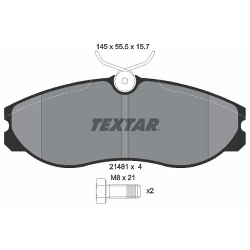 TEXTAR Bremsbelagsatz, Scheibenbremse