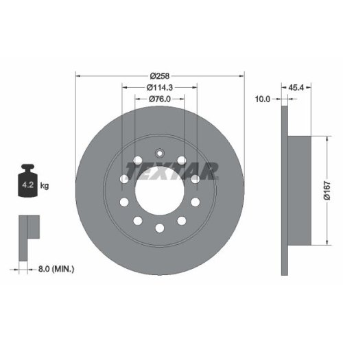 TEXTAR Bremsscheibe