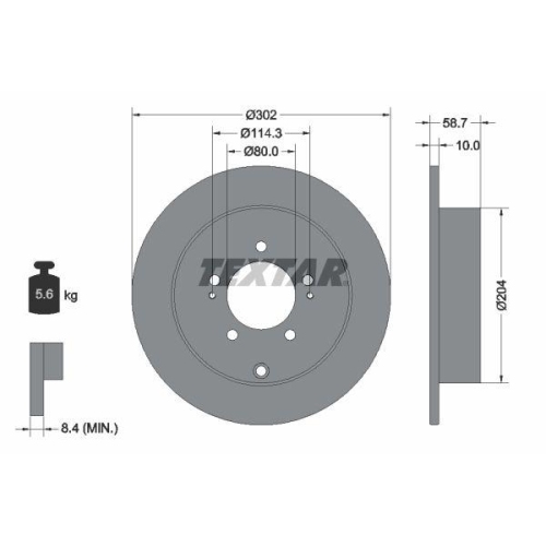 TEXTAR Bremsscheibe PRO