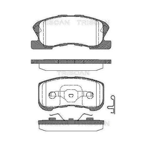 TRISCAN Bremsbelagsatz, Scheibenbremse