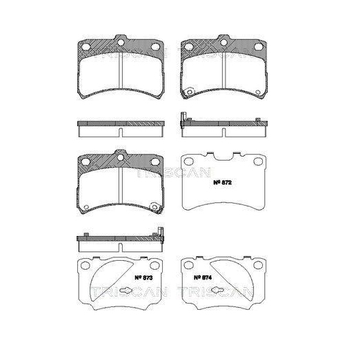 TRISCAN Bremsbelagsatz, Scheibenbremse