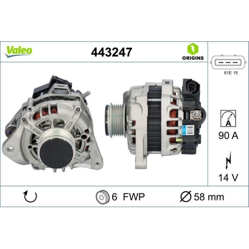 VALEO Generator VALEO ORIGINS NEW OE TECHNOLOGIE