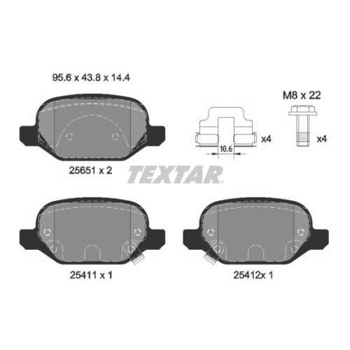 TEXTAR Bremsbelagsatz, Scheibenbremse Q+