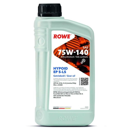 ROWE Achsgetriebeöl HIGHTEC HYPOID EP SAE 75W-140 S-LS (25029)