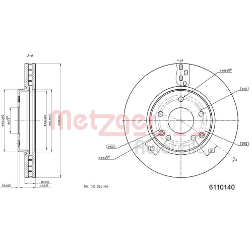 METZGER Bremsscheibe