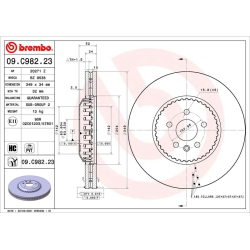 BREMBO Bremsscheibe PRIME LINE - Lightweight