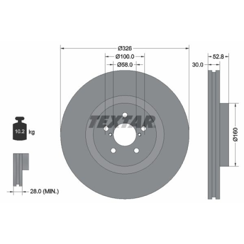 TEXTAR Bremsscheibe