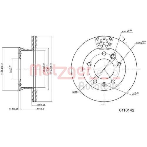 METZGER Bremsscheibe GREENPARTS