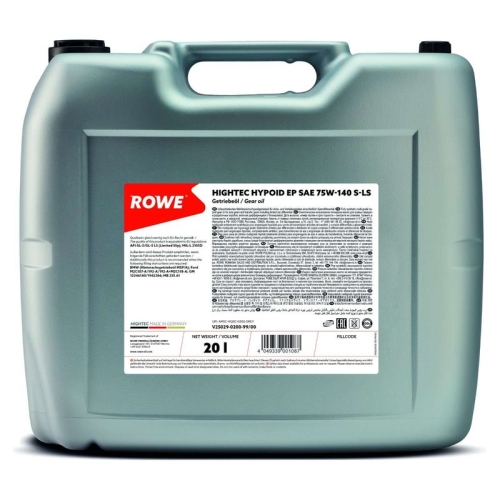 ROWE Achsgetriebeöl HIGHTEC HYPOID EP SAE 75W-140 S-LS (25029)