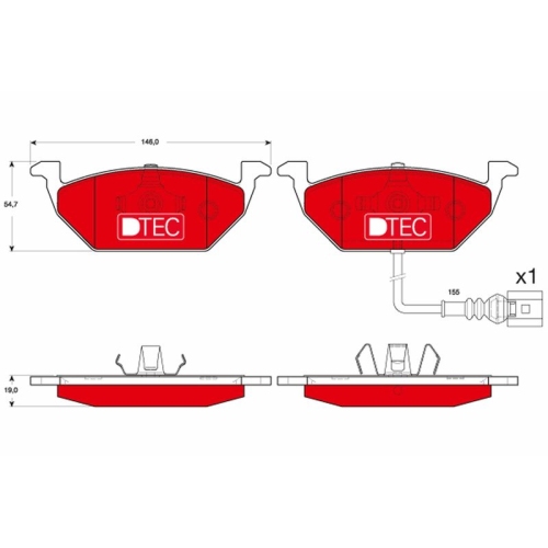 TRW Bremsbelagsatz, Scheibenbremse DTEC COTEC