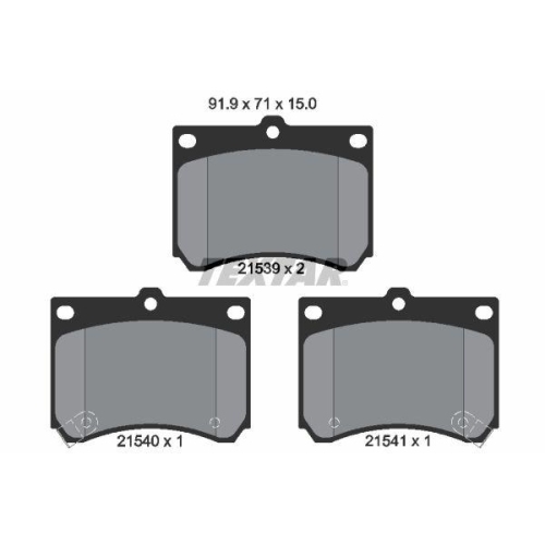 TEXTAR Bremsbelagsatz, Scheibenbremse
