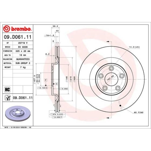 BREMBO Bremsscheibe PRIME LINE - UV Coated