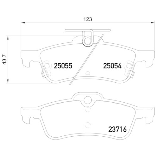 BREMBO Bremsbelagsatz, Scheibenbremse PRIME LINE