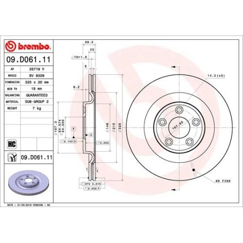 BREMBO Bremsscheibe PRIME LINE - UV Coated