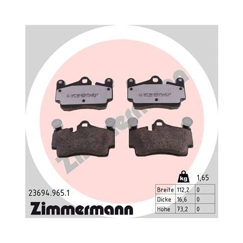 ZIMMERMANN Bremsbelagsatz, Scheibenbremse rd:z