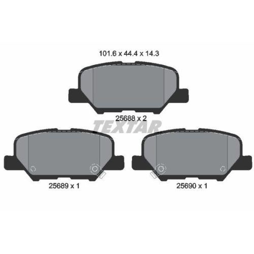 TEXTAR Bremsbelagsatz, Scheibenbremse