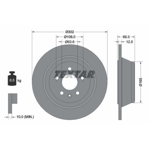 TEXTAR Bremsscheibe PRO
