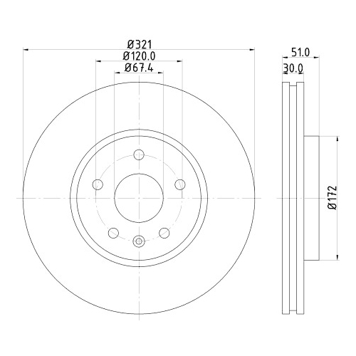 HELLA PAGID Bremsscheibe PRO High Carbon