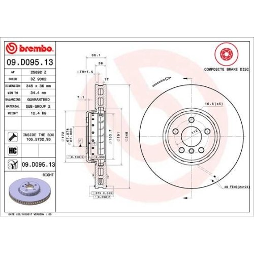 BREMBO Bremsscheibe PRIME LINE - Composite