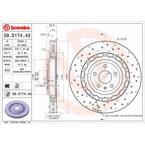 BREMBO Bremsscheibe PRIME LINE - Dual Cast