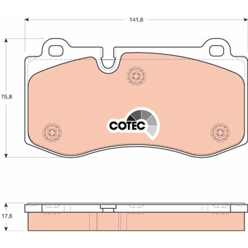 TRW Bremsbelagsatz, Scheibenbremse COTEC