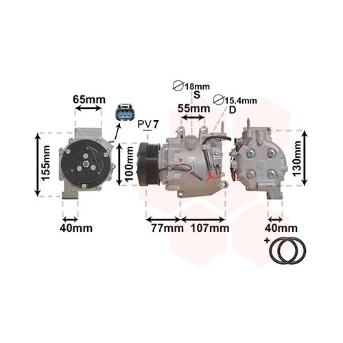 VAN WEZEL Kompressor, Klimaanlage *** IR PLUS ***